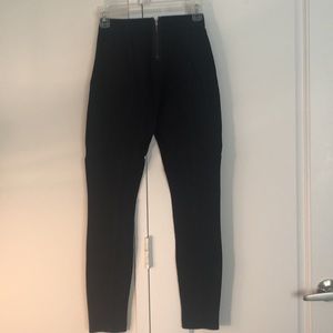 J crew stretchy pants with back zipper navy blue